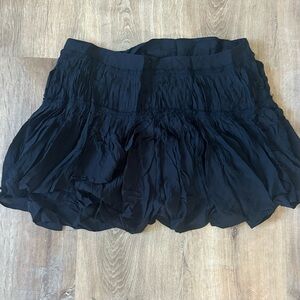 PAIGE Tiered Black Mini Skirt